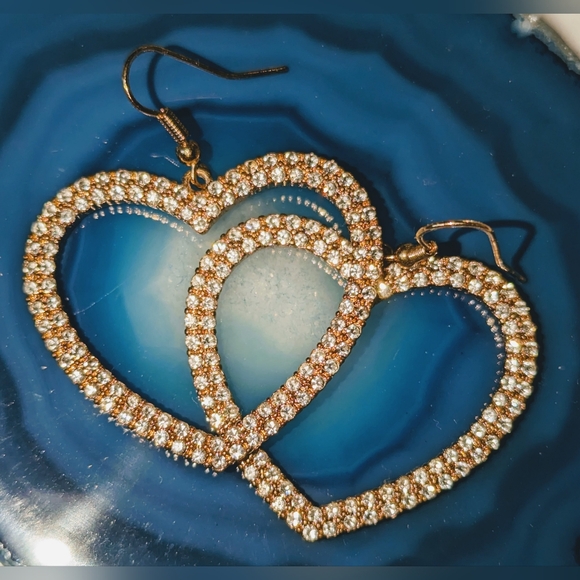 I AM Jewelry - Sparkling Heart shaped CZ Earrings